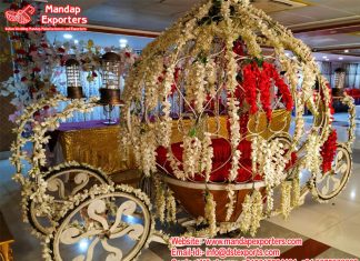 Wedding Couple Entry Floral Cinderella Carriage Wedding Couple Entry Floral Cinderella Carriage