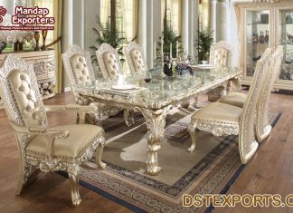 White Victorian Dining Room Furniture Set