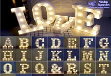 3D Letter Alphabet Light Wall For Wedding