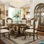 Antique Finish Formal Dining Furniture Set
