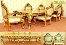 Antique Indian Dining Room Furniture Set
