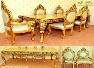 Antique Indian Dining Room Furniture Set