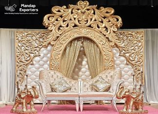 Brownish Leather Frames Wedding Backdrop Brownish Leather Frames Wedding Backdrop