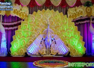 FRP Wedding Decorative 3D Peacock Panel