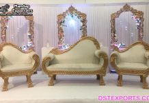 French Wedding Throne Chaise & Chairs