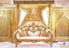 Fully Hand-Carved Wedding Golden Back Frames