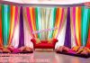 Hindu Wedding Rainbow Theme Colourful Backdrops