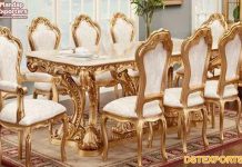 Italian White & Gold Luxury Dining Set