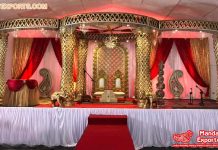 Modern Wedding Crystal Mandap Decoration