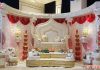 Modern Wedding Reception Half Moon Stage
