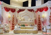 Modern Wedding Reception Half Moon Stage