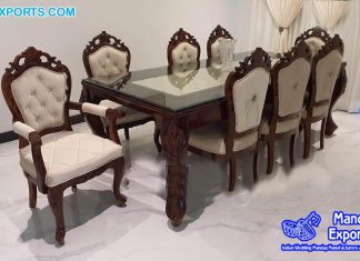 Premium Teak Wood Antique Dining Set