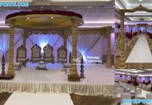 Ravishing Round Wooden Wedding Mandap London