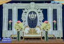 Stylish Wedding Backdrop Silver FRP Frames