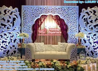 Stylish Wedding White Backdrop Frames