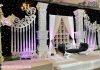 Wedding White Theme Premium Stage Decoration