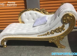 White French Style Wedding Lounge Chaise