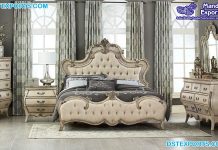 Wooden Carved European Bedroom Set