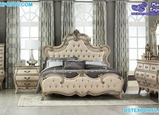Wooden Carved European Bedroom Set