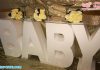 Baby Shower Table with Letters Base