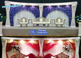 Crystal Open Esha Wedding Stage Mandap