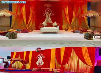 Fabulous Henna Night Stage Backdrop Decor