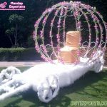 Floral Princess Wedding Bride Entry Carriage