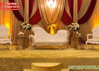 French Style White Wedding Sofa Set