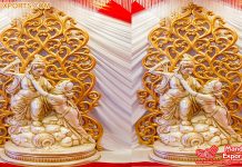 Gujarati Wedding Entrance with Radha Krishna
