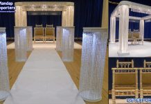 Hot Sale Acrylic Crystal Wedding Mandap/Chuppah