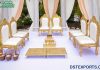 Latest White & Golden Wedding Mandap Chairs