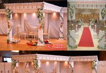 Luxury Wedding Decorative White Roman Mandap