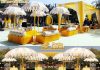 Outdoor Wedding Sangeet Function Umbrellas