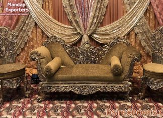 Premium Wooden Carved Muslim Wedding Furniture