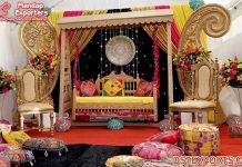 South Asian Wedding Sangeet Stage Decor