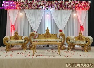 Wedding Stage Baroque Boat Style Sofa Set Wedding Stage Baroque Boat Style Sofa Set