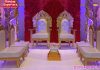 White & Gold Traditional Wedding Mandap Chairs