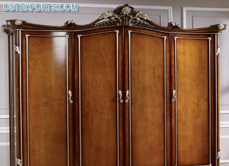Luxury Solid Wood Bedroom Almirah