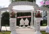 Beautiful Outdoor Wedding White Mandap Decoration