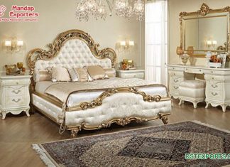 Classic Wooden Carved Bedroom Furniture Set