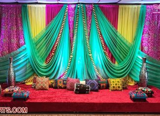 Classy Wedding Haldi Ceremony Backdrop