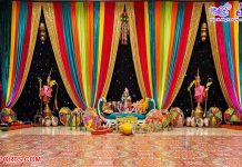 Colorful Mehandi Night Stage Backdrops Colorful Mehandi Night Stage Backdrops