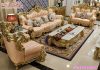 Designer Hand Carved Living Room Sofa Set Designer Hand Carved Living Room Sofa Set