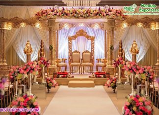 Gujarati Wedding Wooden Look Fiber Mandap Gujarati Wedding Wooden Look Fiber Mandap