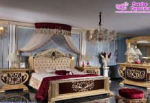 Hot Sale Gold Finish Bedroom Furniture