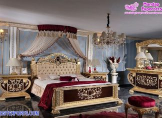 Hot Sale Gold Finish Bedroom Furniture