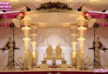 Ivory Wedding Crystal Chain Mandap Ivory Wedding Crystal Chain Mandap
