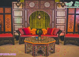 Moroccan Wedding Sangeet Ceremony Furniture Set Moroccan Wedding Sangeet Ceremony Furniture Set