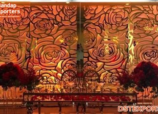 Stylish Rose Style Metal Back Frame Setup