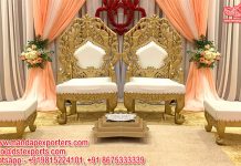 Traditional Indian Wedding Vedi Chair Set